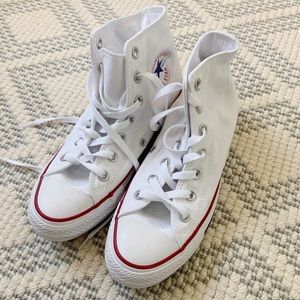 Never worn white converse all stars